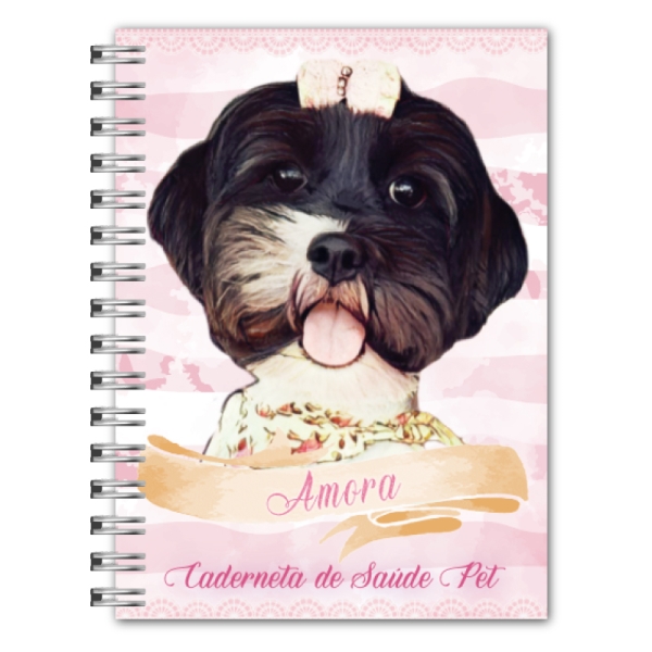 Caderneta de Saúde Pet - Aquarela menina