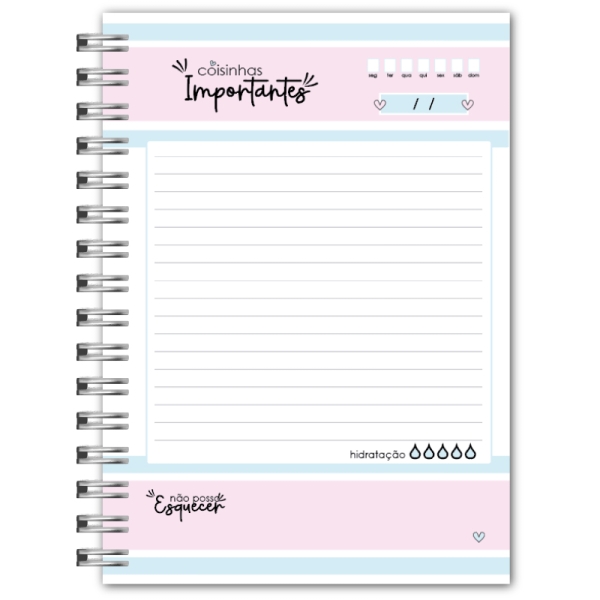 Caderno Abstrato - rosa, azul e lilás - Image 5