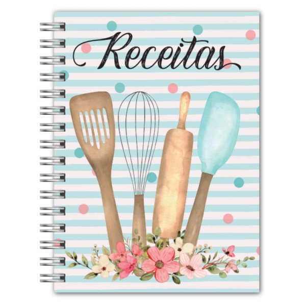 Caderno de Receitas - Azul